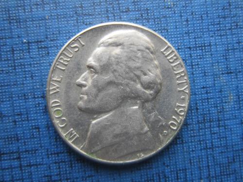 Монета 5 центов США 1970-D