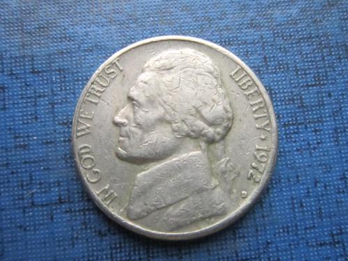 Монета 5 центов США 1972-D