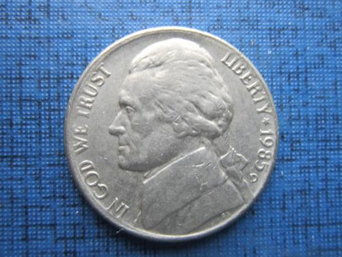 Монета 5 центов США 1985-D