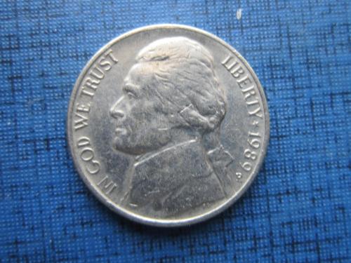 Монета 5 центов США 1989-Р