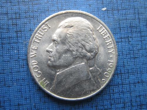 Монета 5 центов США 1990-D