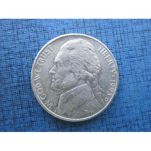 Монета 5 центов США 1993-D