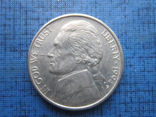 Монета 5 центов США 1994-Р