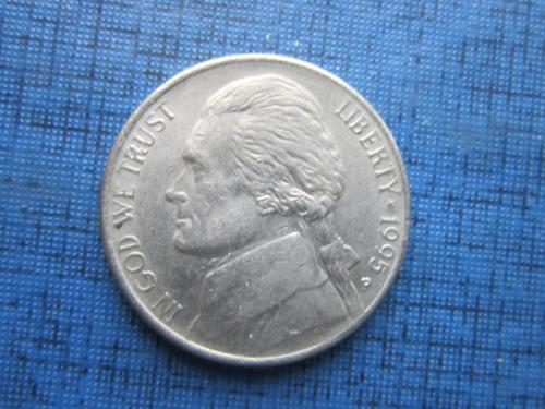 Монета 5 центов США 1995-Р