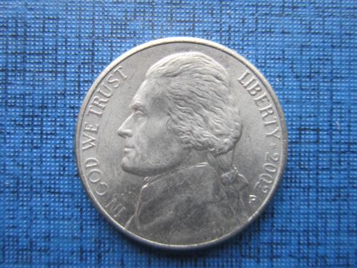 Монета 5 центов США 2002-Р