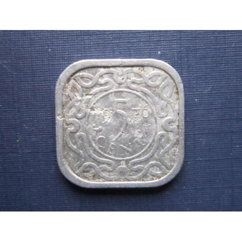 Монета 5 центов Суринам 1976 алюминий