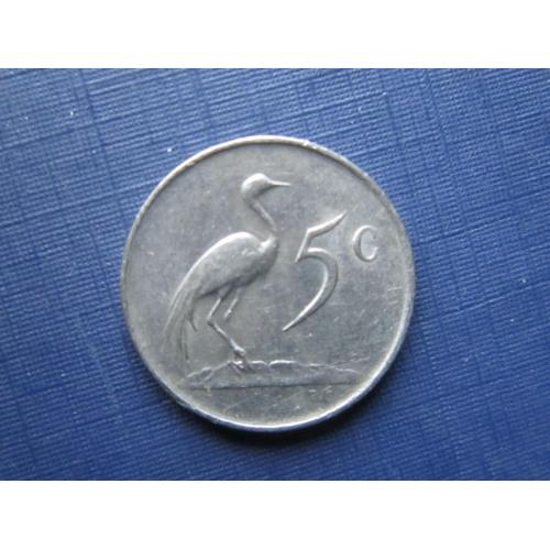 Монета 5 центов ЮАР 1976 фауна птица президент Якобус Йоханнес Фуше