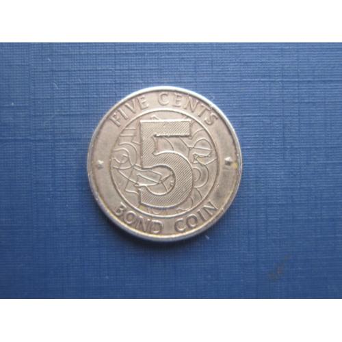 Монета 5 центов Зимбабве 2014