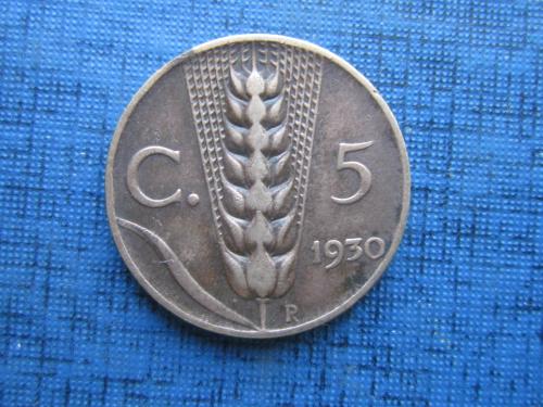 Монета 5 чентезими Италия 1930