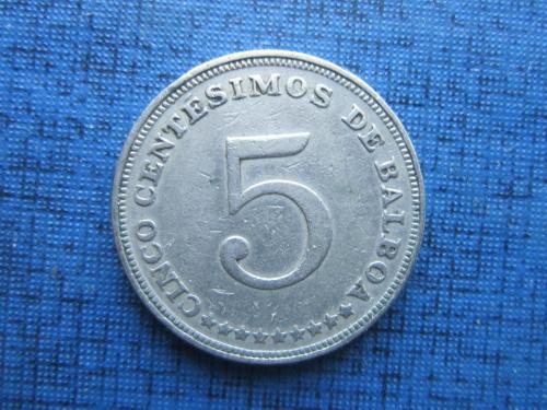 Монета 5 чентезимо бальбоа Панама 1966
