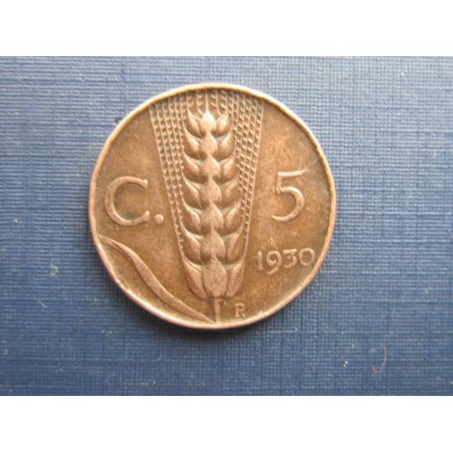 Монета 5 чентезимо Италия 1930