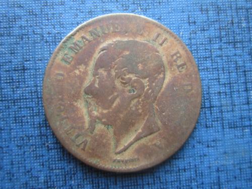 Монета 5 чентезимо Италия 1861 М как есть