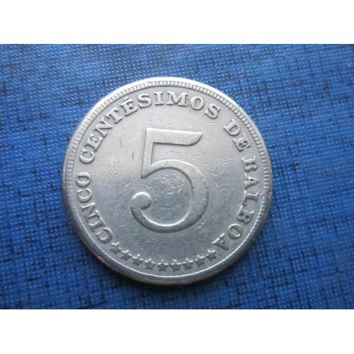 Монета 5 чентезимо Панама 1968