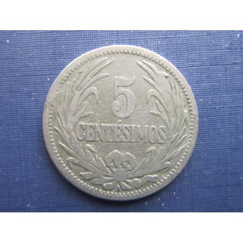 Монета 5 чентезимо Уругвай 1909