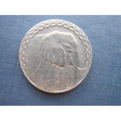 Монета 5 динаров Алжир 1992 фауна слон