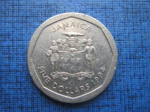 Монета 5 долларов Ямайка 1994