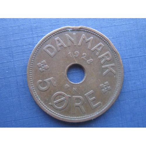 Монета 5 эре Дания 1928