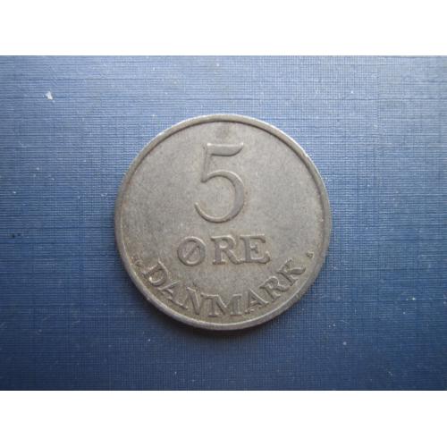 Монета 5 эре Дания 1953 цинк