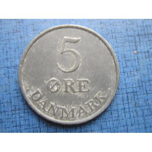 Монета 5 эре Дания 1957 цинк