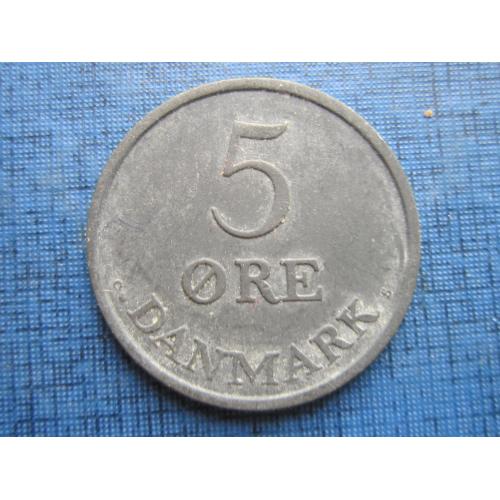 Монета 5 эре Дания 1960 цинк
