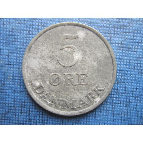 Монета 5 эре Дания 1963 цинк