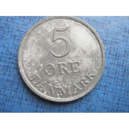 Монета 5 эре Дания 1964 цинк