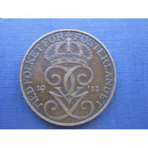 Монета 5 эре Швеция 1911