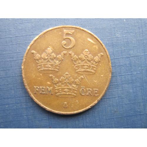 Монета 5 эре Швеция 1940