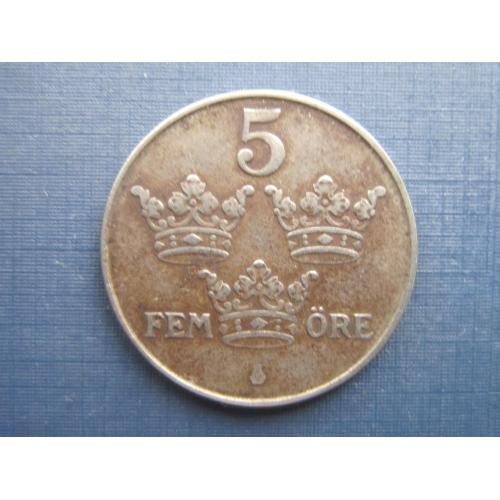 Монета 5 эре Швеция 1945