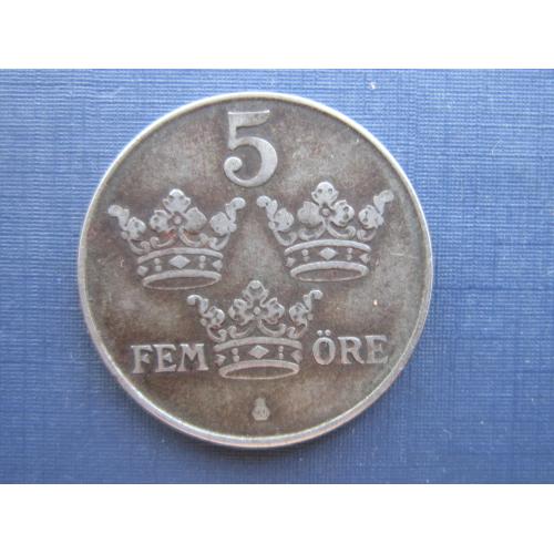 Монета 5 эре Швеция 1948 железо