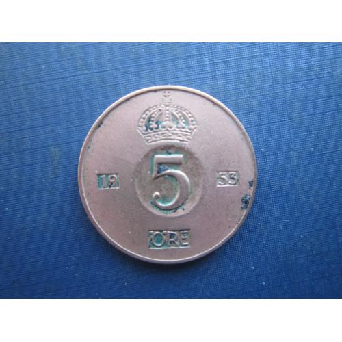 Монета 5 ере Швеція 1953
