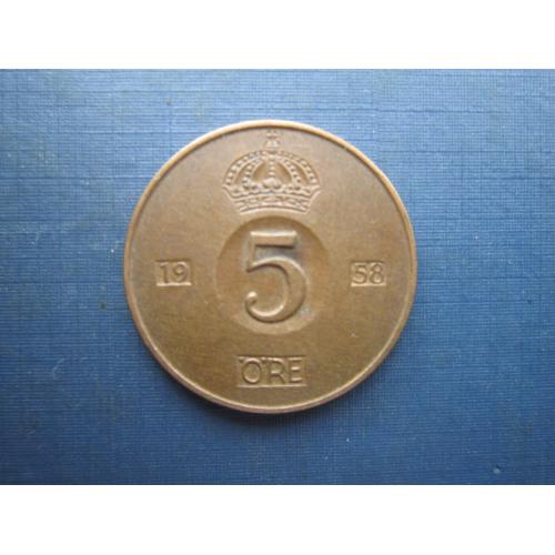 Монета 5 ере Швеція 1958