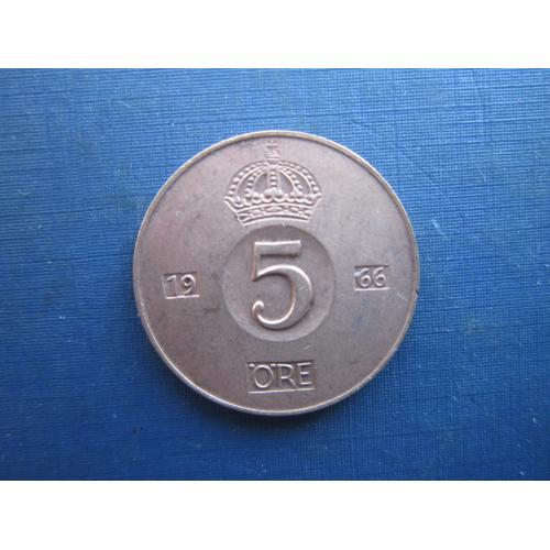 Монета 5 ере Швеція 1966
