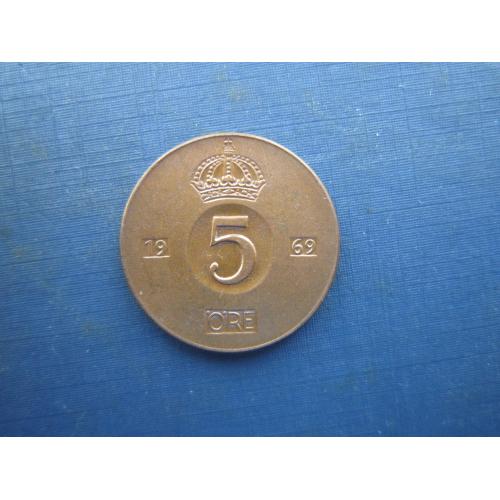 Монета 5 ере Швеція 1969