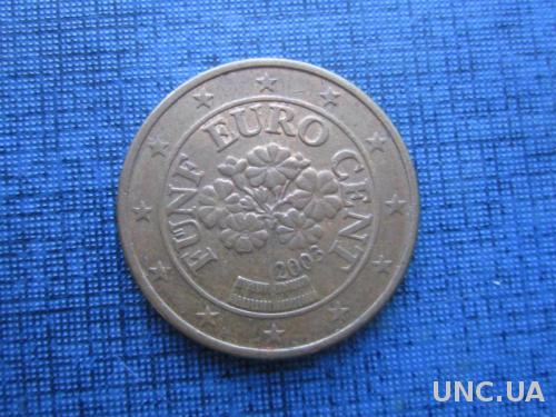 монета 5 евроцентов Австрия 2003
