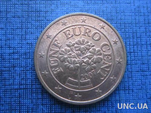 монета 5 евроцентов Австрия 2007
