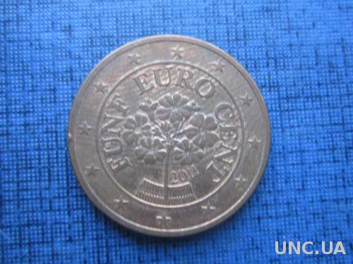 монета 5 евроцентов Австрия 2011
