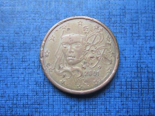 монета 5 евроцентов Франция 2001