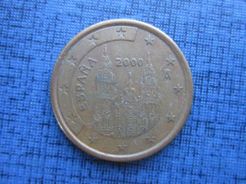 монета 5 евроцентов Испания 2000