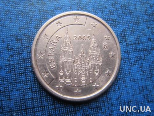 монета 5 евроцентов Испания 2005
