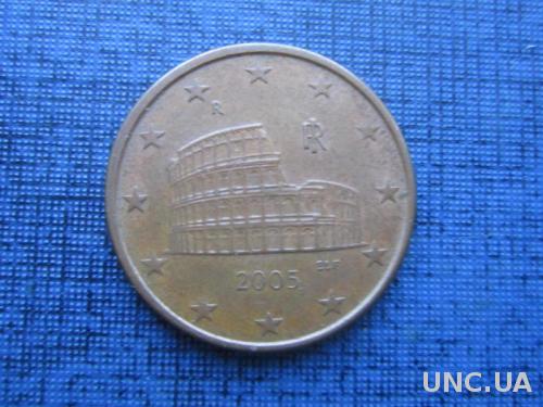 монета 5 евроцентов Италия 2005
