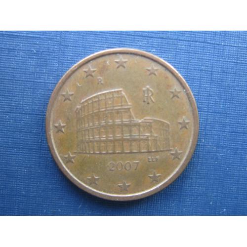 Монета 5 евроцентов Италия 2007