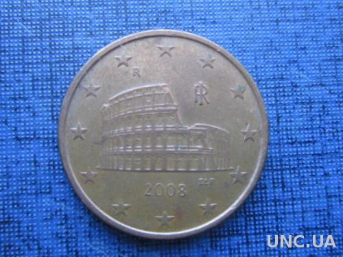 монета 5 евроцентов Италия 2008
