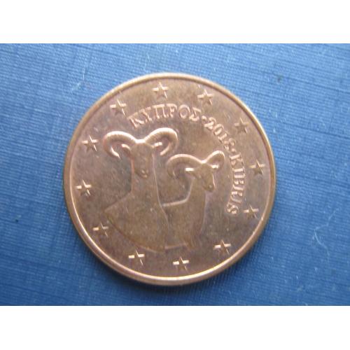 Монета 5 евроцентов Кипр 2018 фауна муфлон