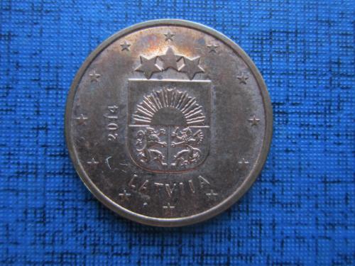 монета 5 евроцентов Латвия 2014