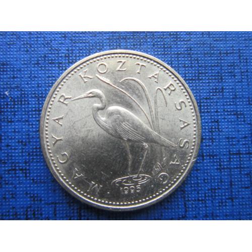 Монета 5 форинтов Венгрия 1995 фауна птица цапля