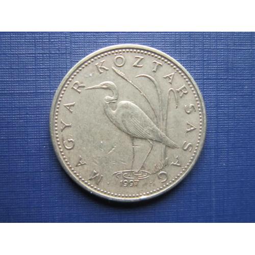 Монета 5 форинтов Венгрия 1997 фауна птица цапля