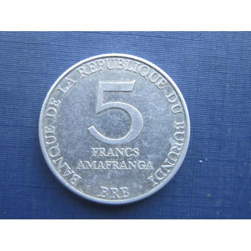 Монета 5 франков Бурунди 1980