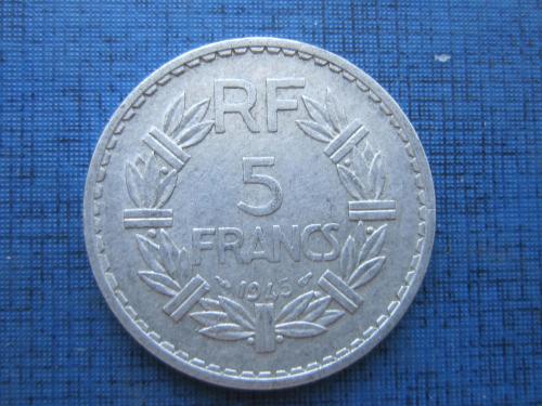 Монета 5 франков Франция 1945