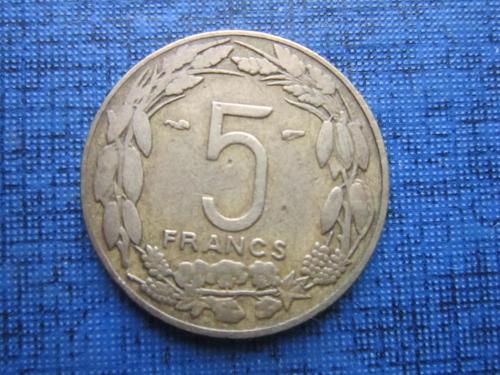 Монета 5 франков Камерун 1958 фауна антилопа